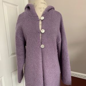 Soft Surroundings lavender-colored hooded sweater